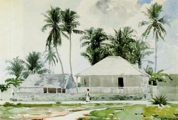 Winslow Homer : Cabins, Nassau